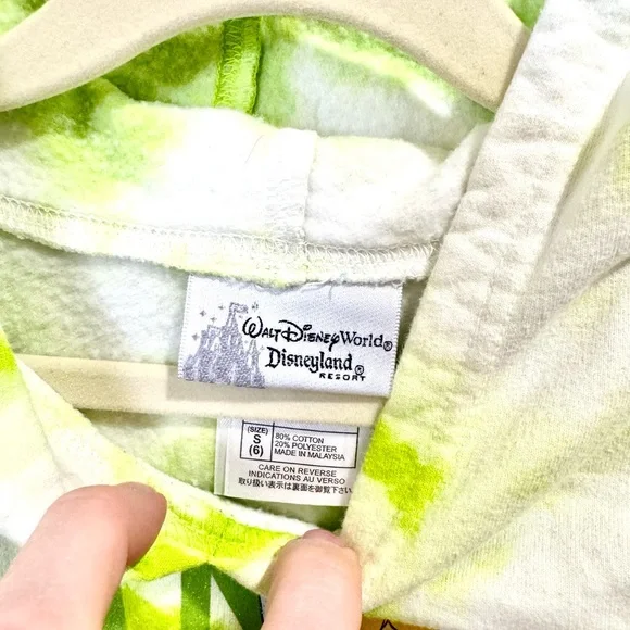 DISNEY TINKERBELL GLITTER HOODED SWEATSHIRT - Picture 3 of 4